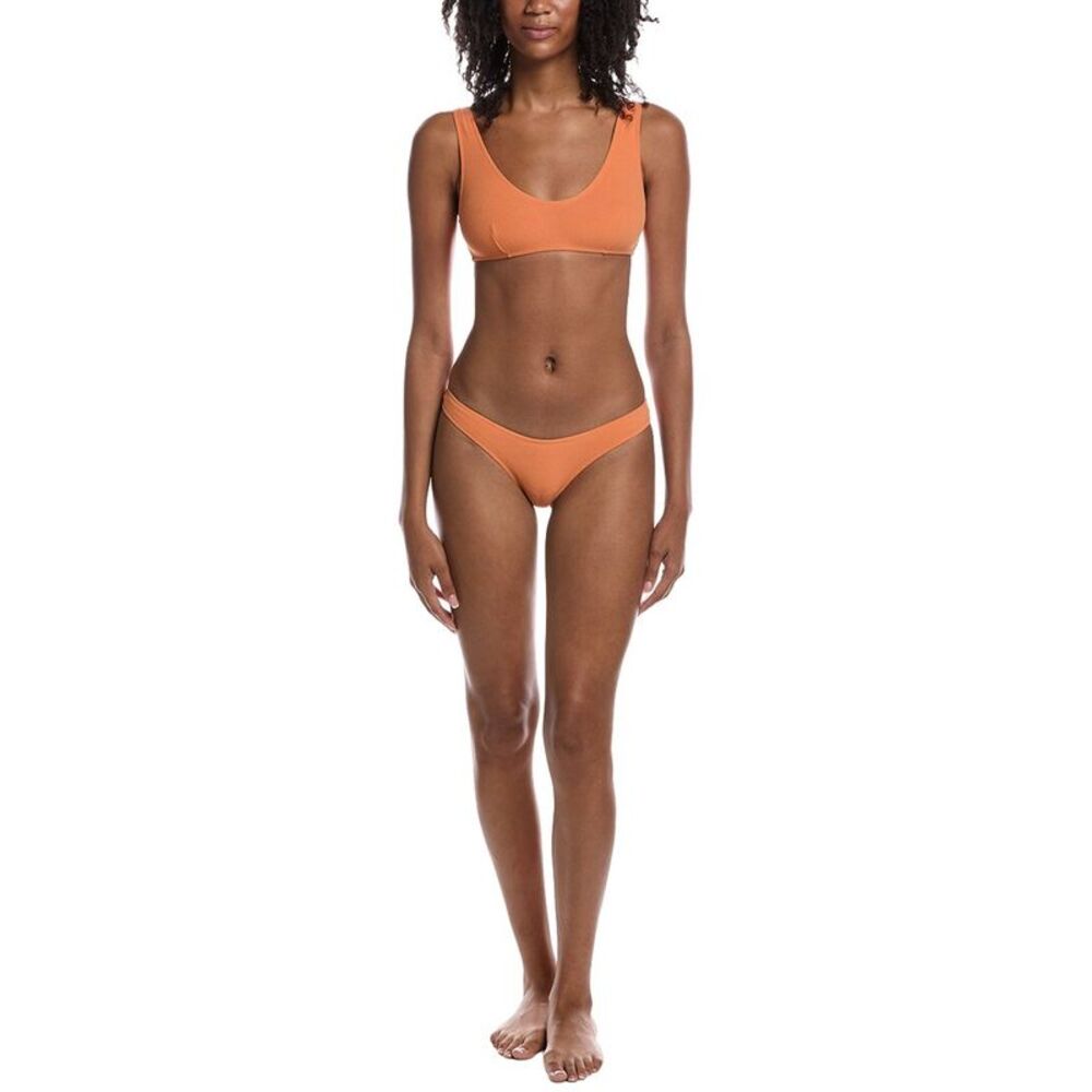 Manebí Womens Manebi 2Pc Surf Bralette Bikini Set, Orange